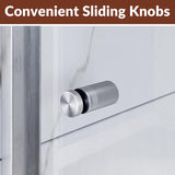 Showers 46.5 in.- 48 in. W x 72 in. H, Semi-Frameless 2 Bypass Sliding Shower Doors