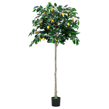6FT Artificial Lemon Tree with Pot, Indoor Outdoor Home Decor