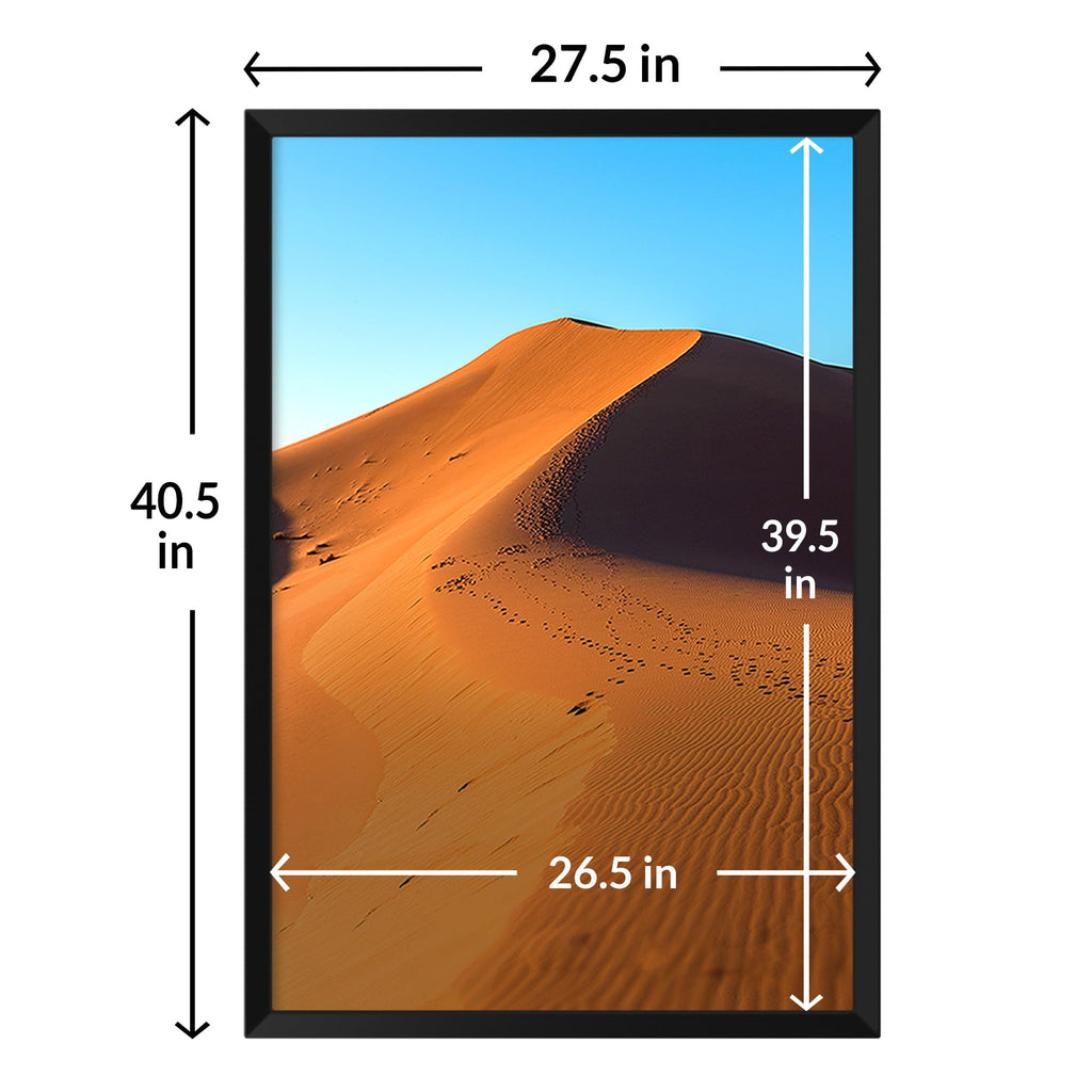 27x40 Picture Frame for Wall Display, 27x40 Black Picture Frame with HD Plexiglas, 27 x 40 Poster Frame 1 Pack