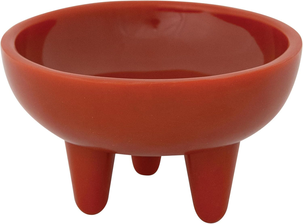 Round Resin Footed Bowl, Red