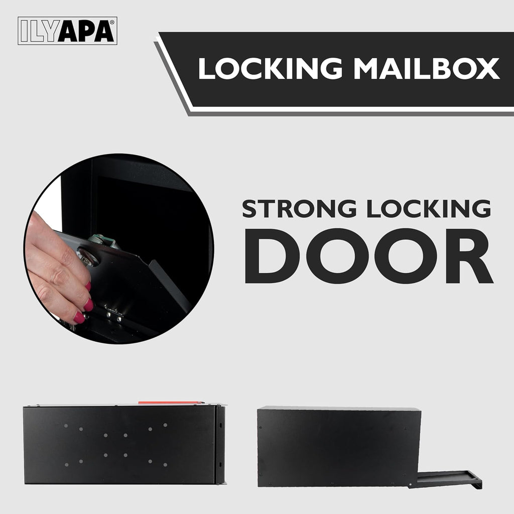 Locking Mailbox with Lock and Key Modern Mailboxes Post Mount