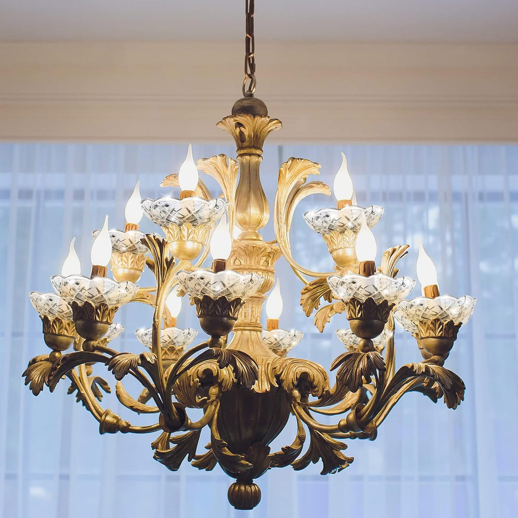 6 Pcs Chandelier Bobeche with 4 Side Holes Bobeches for Chandelier Crystal Replacement 4 Inch Small Bobeche Cups