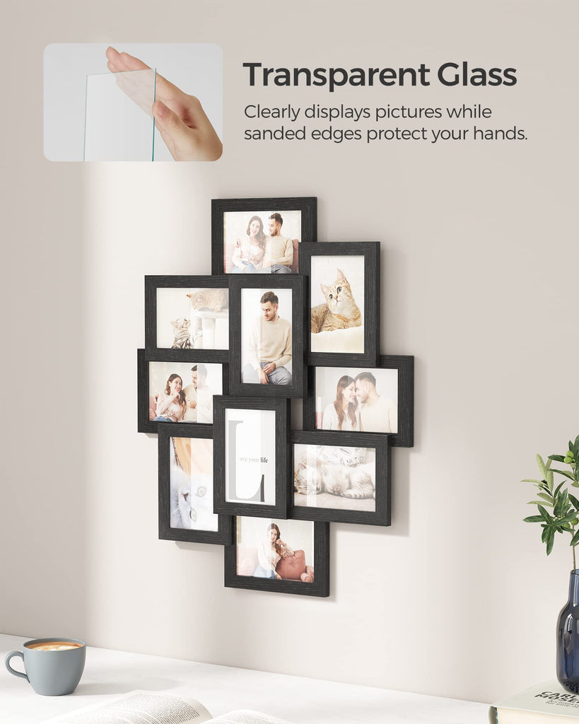 Collage Picture Frames for Wall Decor, 10-Pack 4 x 6, Glass Front