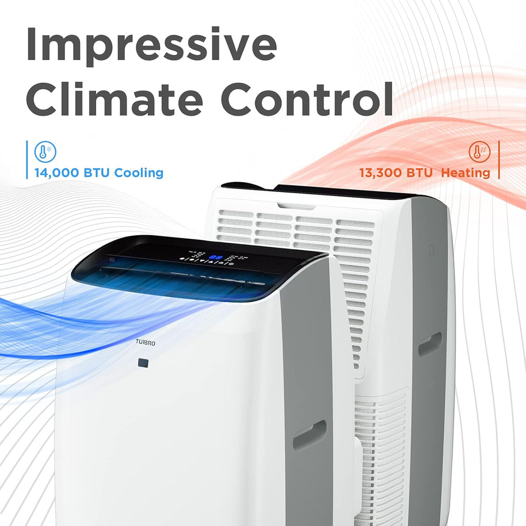 14,000 BTU Portable Air Conditioner & Heater, 4-in-1 AC Unit with Dehumidifier, Fan, UV