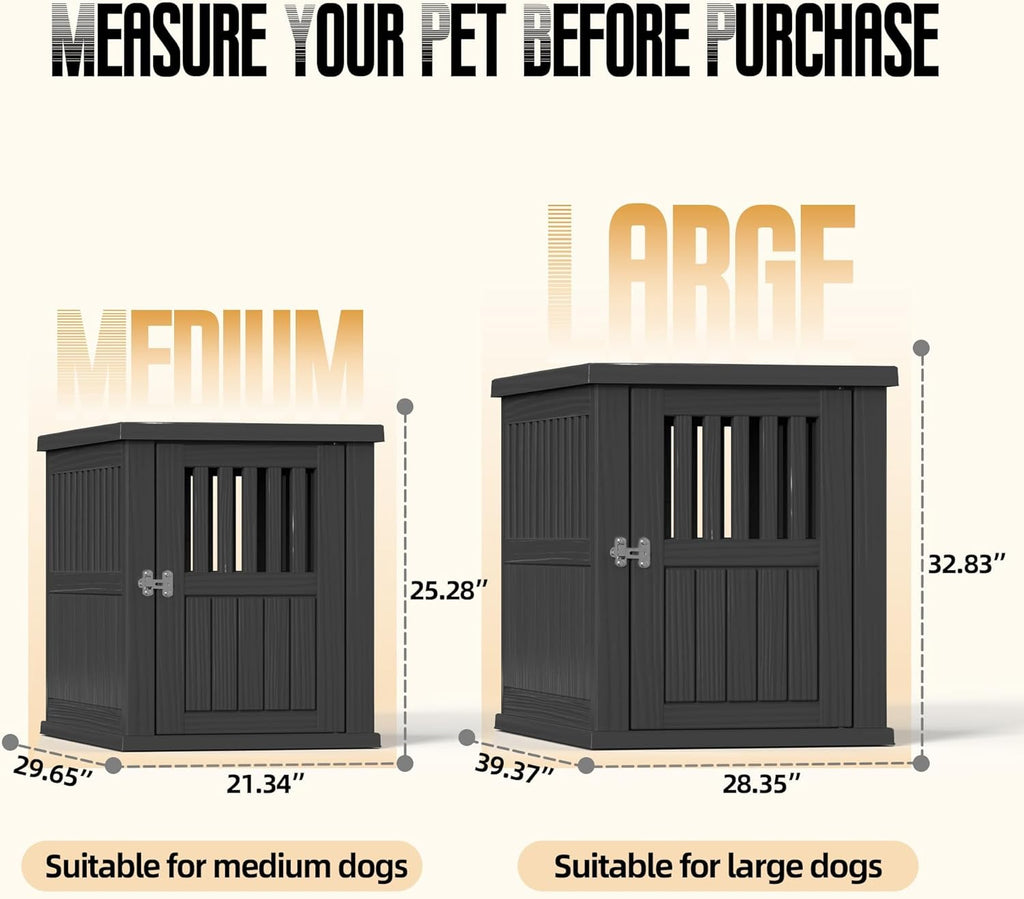 30 INCH Small Dog Crate Furniture Lockable Dog Kennel Indoor Dog Cage Heavy Duty Decorative Plastic Pet Cage End Table