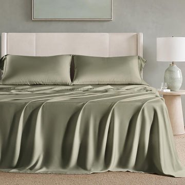TencelTM Sheet Set, Breathable & Cooling, King, Dried Sage