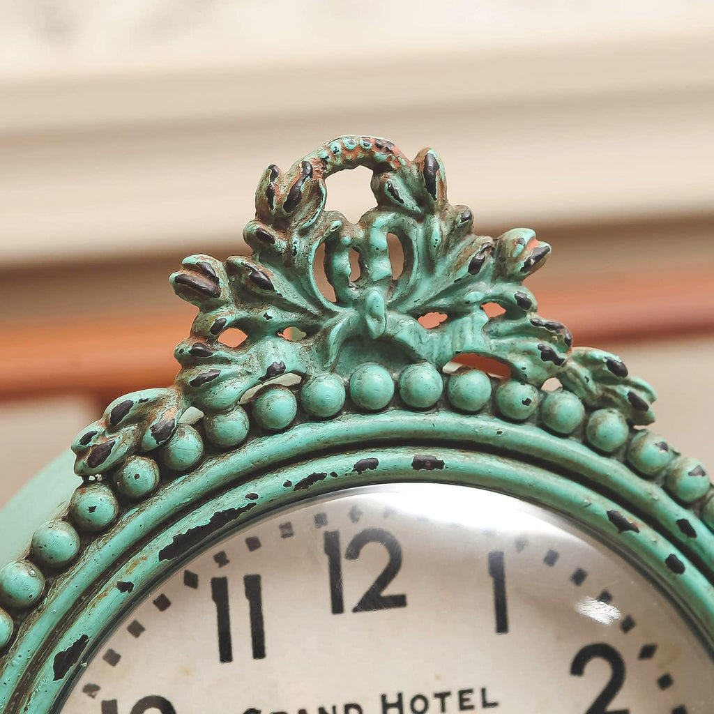 HOME Antique Table Clock Silent Non-Ticking