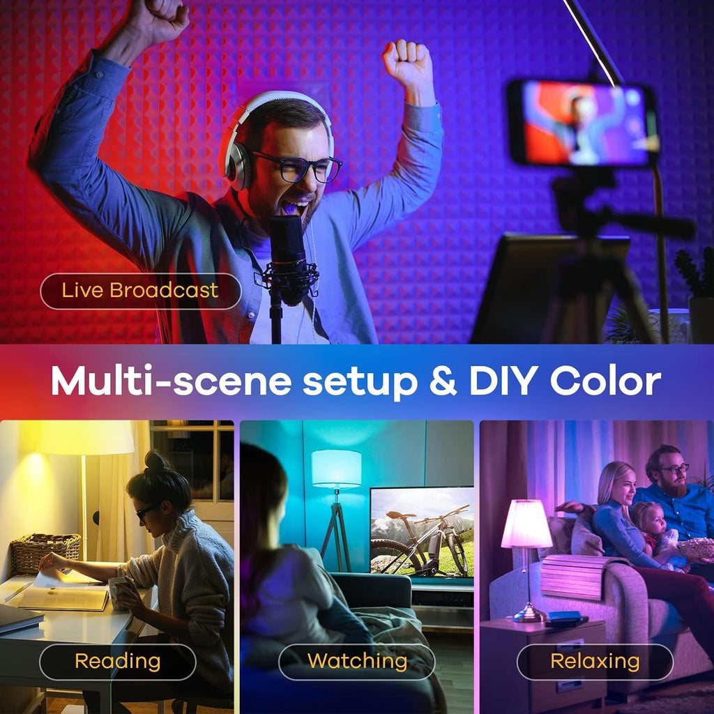 Matter Smart Light Bulb, Smart Bulbs Work with Apple Home, Siri, Alexa, Google, SmartThings, , LED RGBTW Color