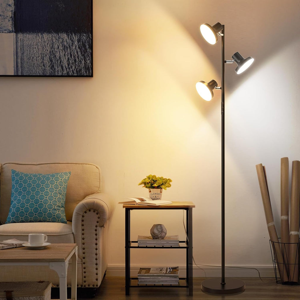 36W LED Tree Floor Lamp, Modern Dimmable Standing Lamp with Remote & Touch Control, 4 Color Temperatures