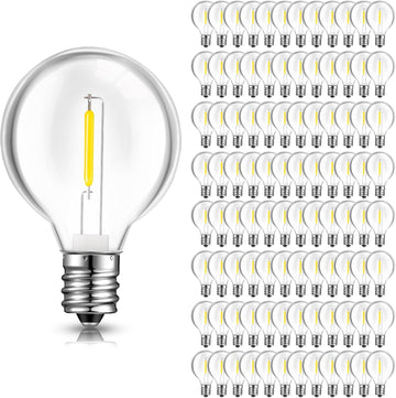 G40 LED Light Bulbs Replacement 1w Globe Bulbs Outdoor LED Light Lamp Fits C7 and E12 Candelabra Screw Base