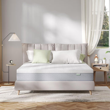 Queen Mattress, 10 Inch Gel Memory Foam Queen Mattress for Cool Night & Pressure Relief, Medium Plush Bed Mattresses