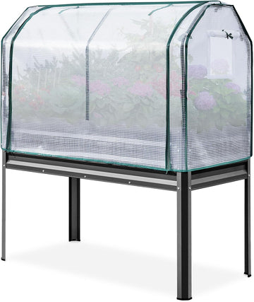 Large Raised Garden Bed with Large & Cover 48×24×56 in