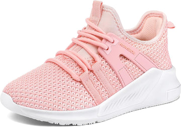 Girls Tennis Shoes Lace-up Running Sneaker for Kids