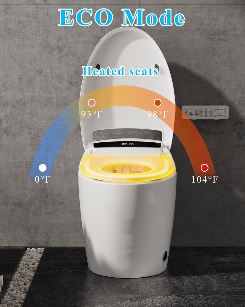Smart Toilet with Bidet Built-in, Auto Open/Close Lid