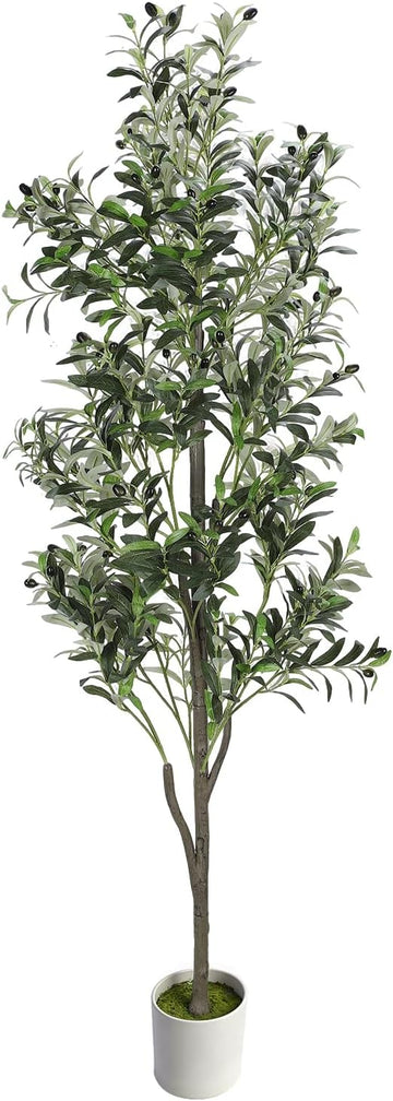 6FT Artificial Olive Tree, Fake Tree Outdoor