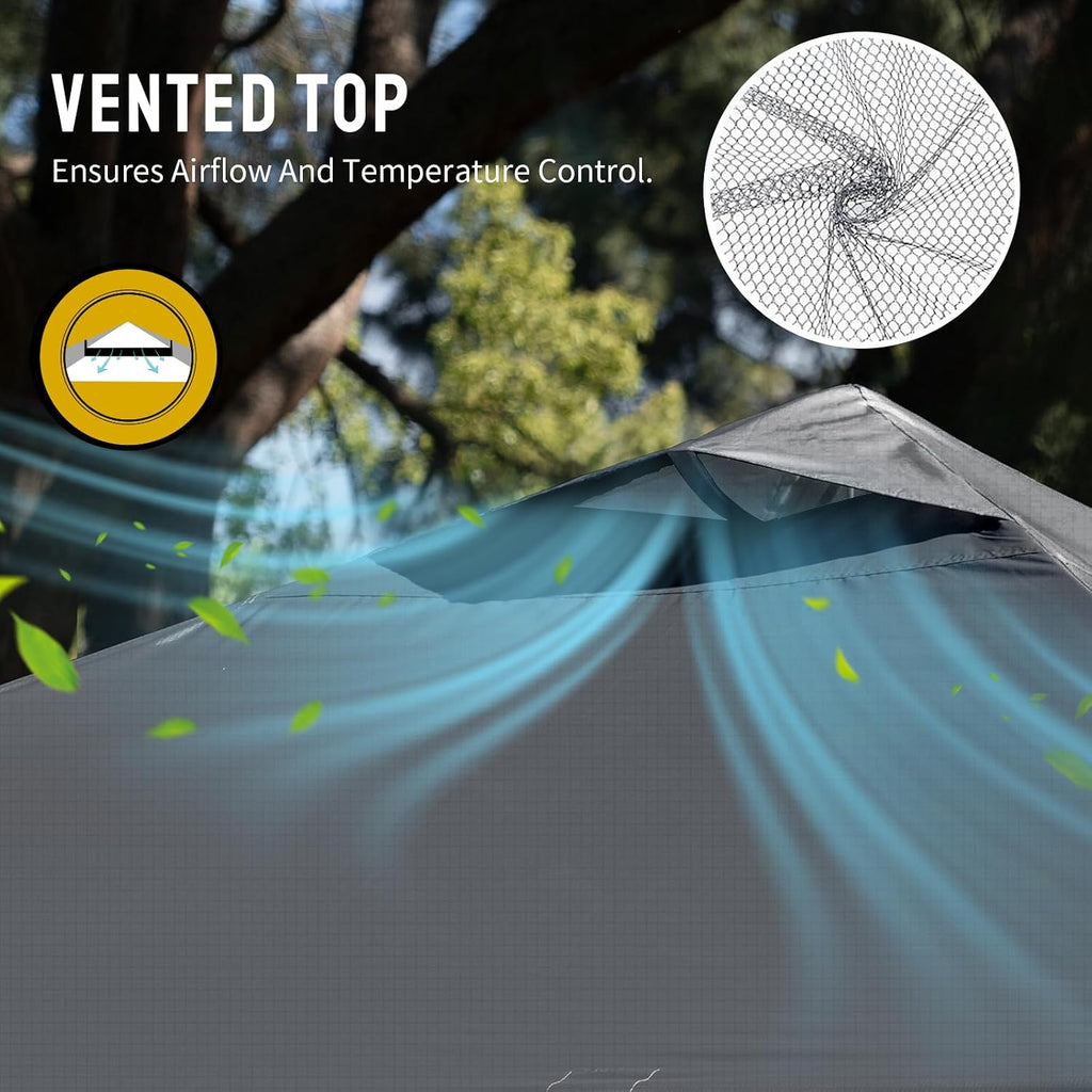 Pop Up Canopy, Patented Center Lock One Push Instant Popup Outdoor Canopy Tent, Newly Designed Storage Bag, 8 Stakes