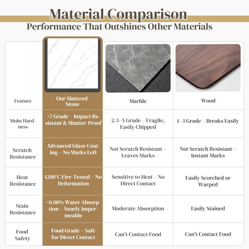 31.5'' Tulip Table, Round Dining Table with Matte Sintered Stone Tabletop