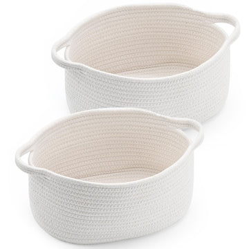 Cute Woven Storage Basket with Handle, Baskets for Gifts Empty
