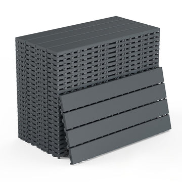 Patio Deck Tiles, Interlocking Decking Tiles Floor Tile, Easy and Quick Installation Court Tiles for Porch Poolside