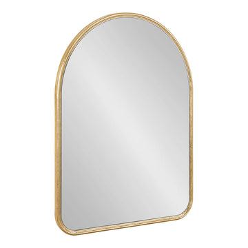 Caskill Midcentury Arched Wall Mirror, 18 x 24, Gold, Decorative Modern Mirror for Wall Display