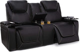 Colosseum Big & Tall Home Theater Seating - Living Room - Italian Leather - Power Recline, Headrests, and Lumbar