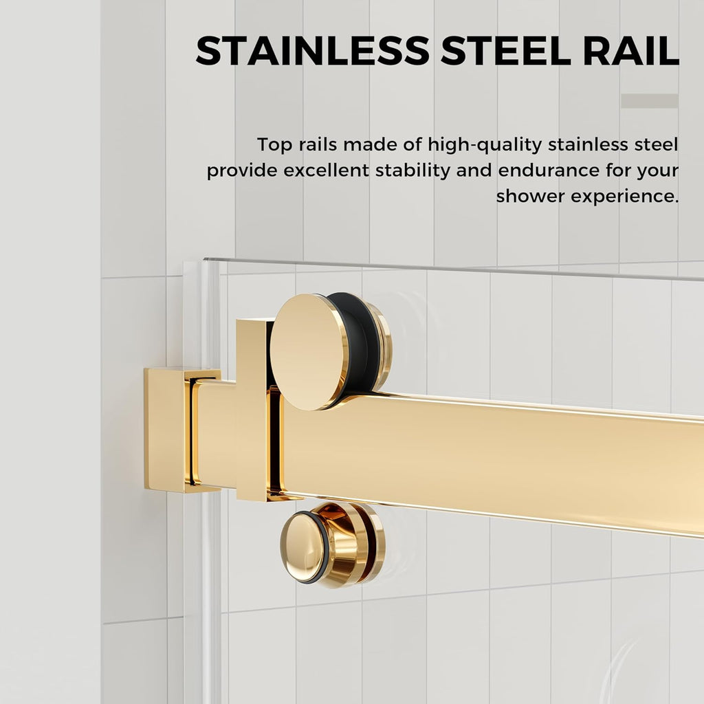 56-60.in W x 75.in H Frameless Shower Door