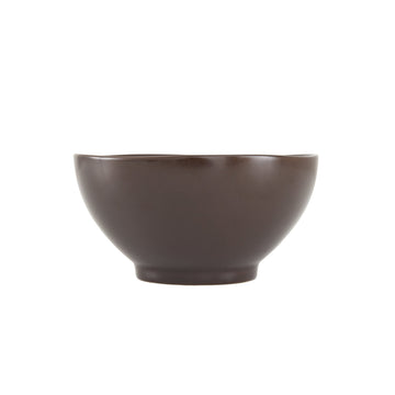 Vitraluxe Dinnerware Heirloom Matte Finish Rice Bowl 5.75-Inch, Charcoal, Set of 4