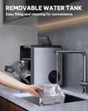 Nugget Ice Maker Countertop, Crushed Ice Maker & Pebble Ice Machine Produces 44lbs/24h with Front Pull-Out Water Tank