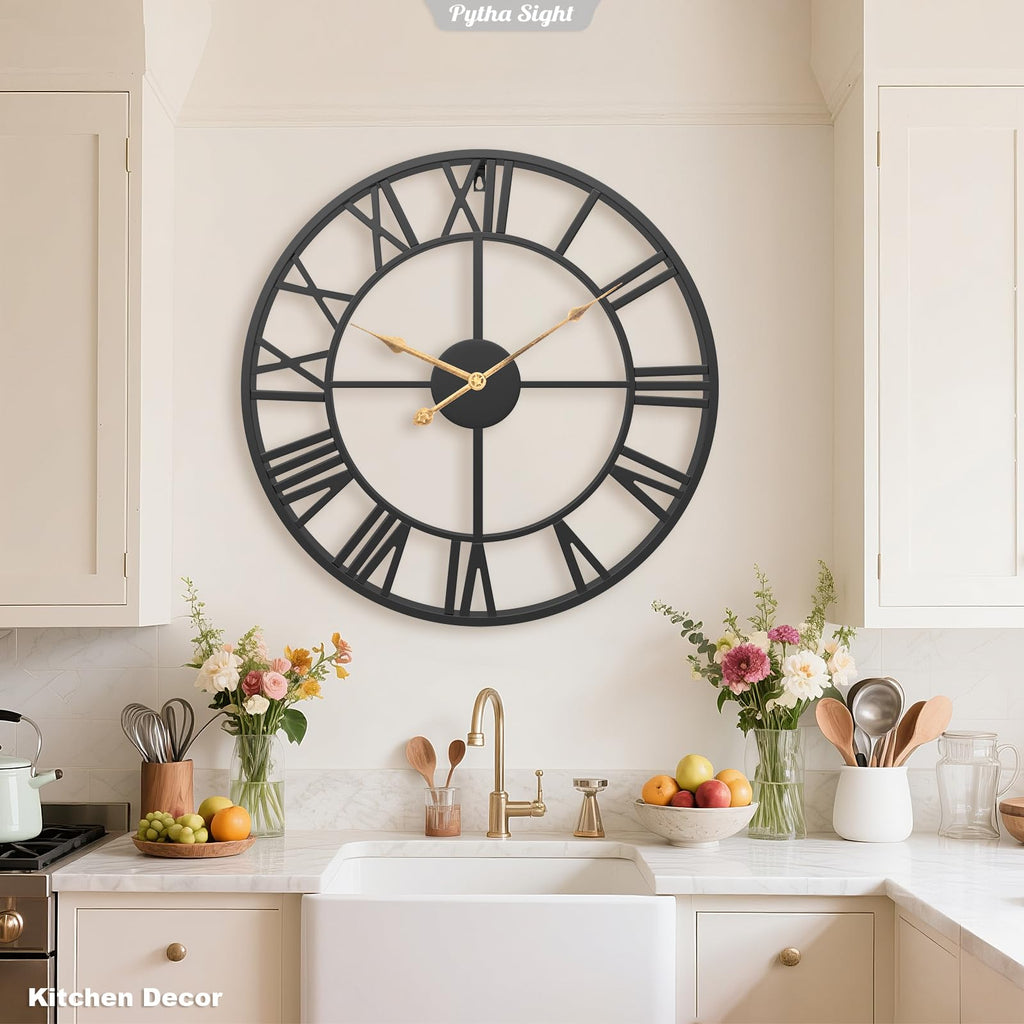 24 Inch Roman Numerals Large Wall Clocks Decor