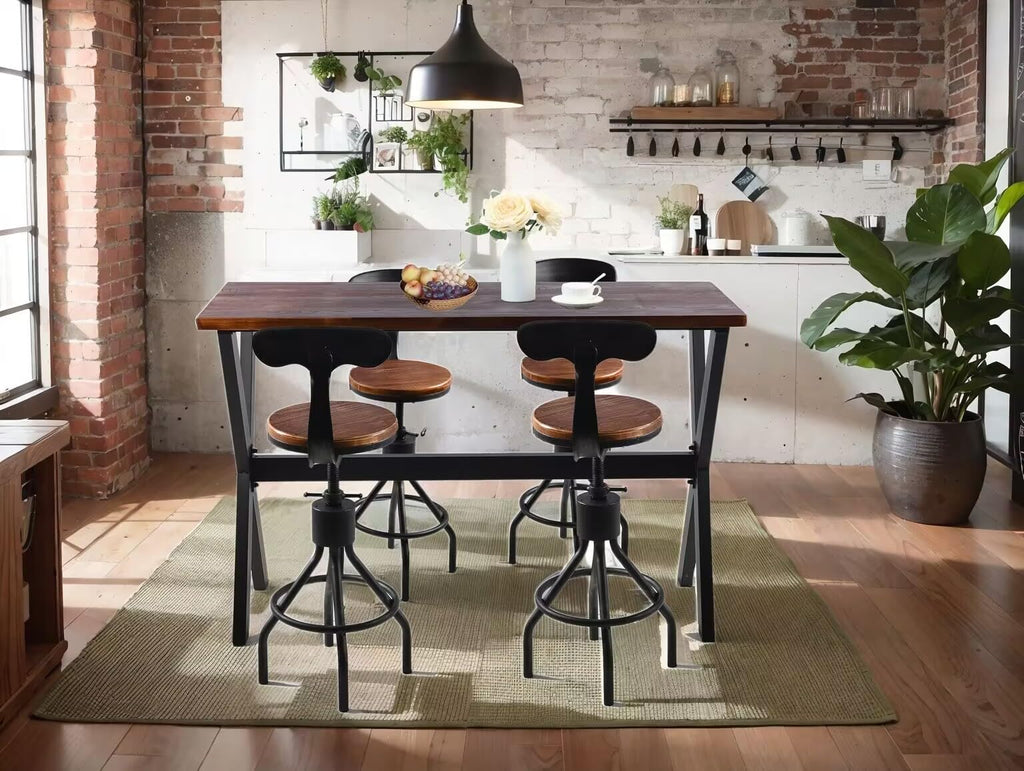 Bar Table, 63"L×41.33"H Bar Height Pub Table High Top Rectangular Sofa Console Table Kitchen Dining Coffee Table, for