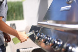 4-Burner Propane Gas Grill, 44,000 BTU Stainless Steel BBQ Grill with Cast Iron Grates, Side Tables, and Large Cooking Area for Outdoor Patio