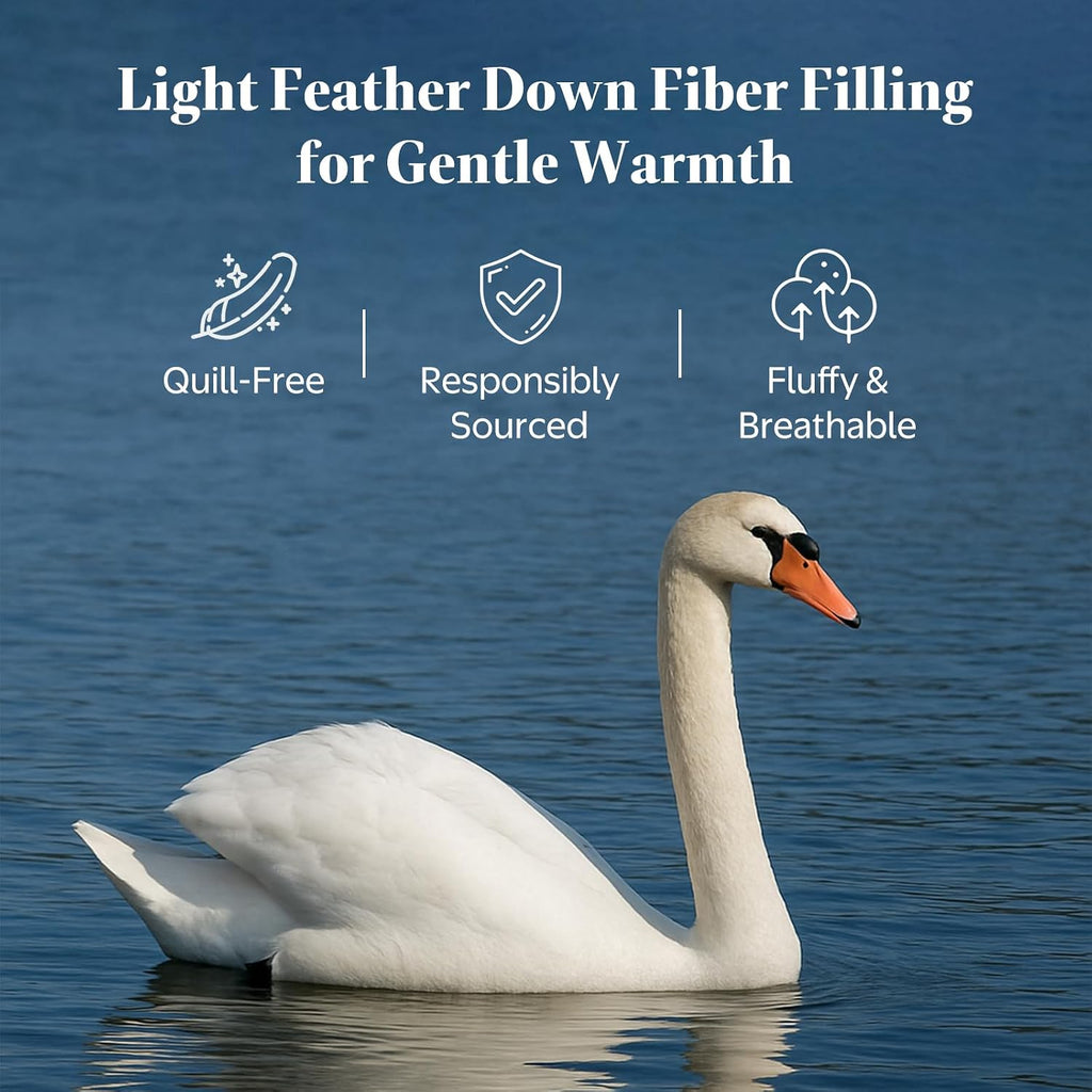 Goose Feather Down Comforter Full, All Season Duvet Insert