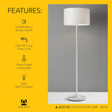Floor Lamp with Scratch Proof and Corrosion Resistant Body - Perfect Lighting and Corner Decor, Matte White