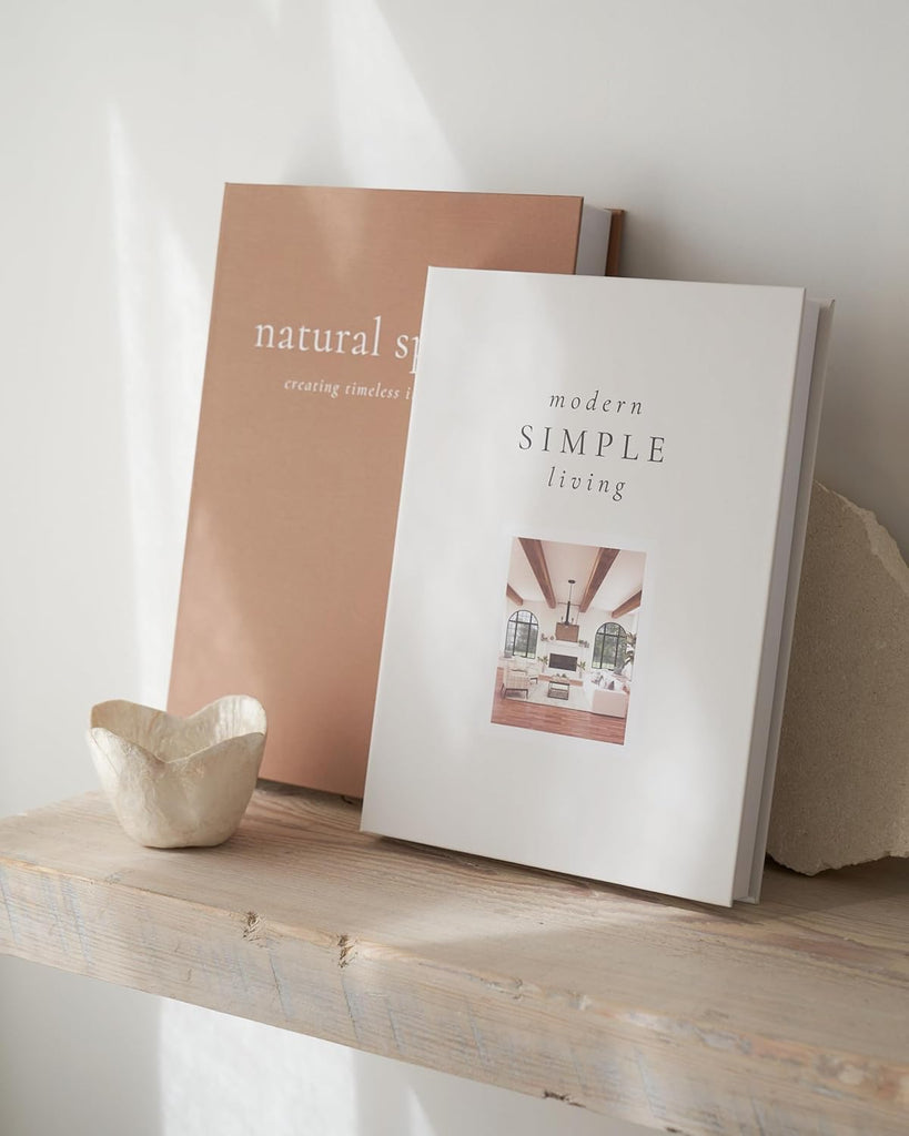 Beautiful Decorative Books - Set of 2 Boxes Enhance Your Coffee Table, Bookshelf or Mantel Shelf Decor - Aesthetic
