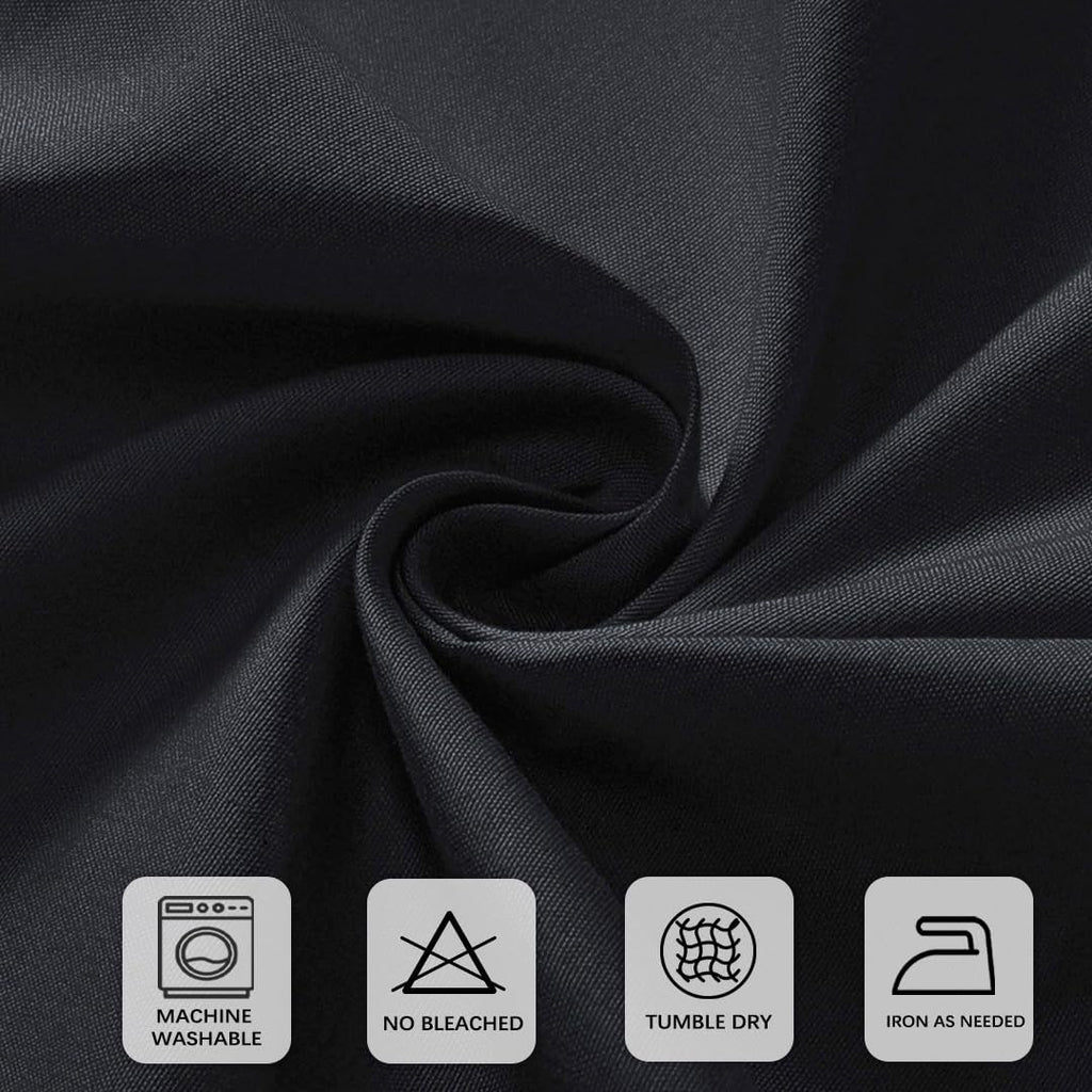 8 Packs Black Tablecloths 60x126 Inch Rectangular Table Cloths for 8 Foot Rectangle Tables, Wrinkle 