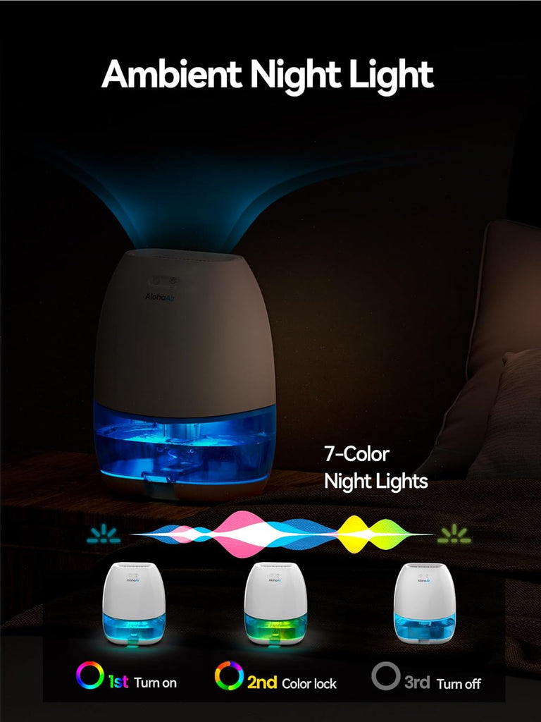 Dehumidifiers for Home, 34 oz Small Dehumidifier for Room, Quiet Dehumidifiers for Bathroom, Bedroom, RV