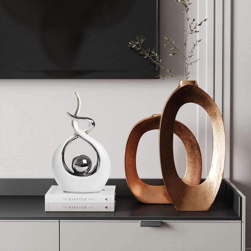 Home Decor Modern Abstract Art Ceramic Statue Table Decorations Living Room Office Centerpiece