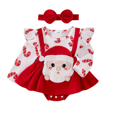 Thanksgiving Baby Girl Outfit Infant Fall Romper Dress Turkey Pumpkin Print Bodysuit Tutu Dresses Newborn Clothes (B