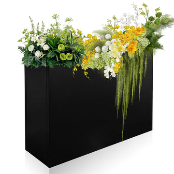 Metal Planter Box 36" x 12" x 26" Large Rectangular Planter Heavy Duty Galvanized Steel Tall Plant Boxes with Insert