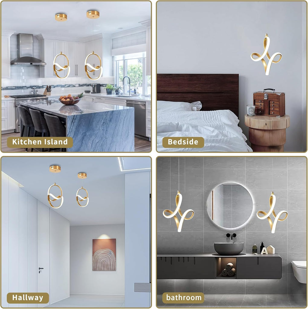 Modern Led Pendant Light 5500K Cold White Kitchen Island Pendant Light Fixtures Adjustable Height Led Pendant Lamp