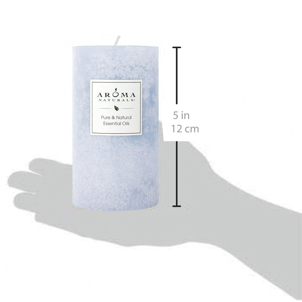 Essential Oil Scented Pillar Candle, Tranquility, 2.75 Inch X 5 Inch, Lavender, 1 Pound