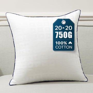 Throw Pillow Inserts with 100% Cotton Cover, 20x20 Inch, 1 Pack