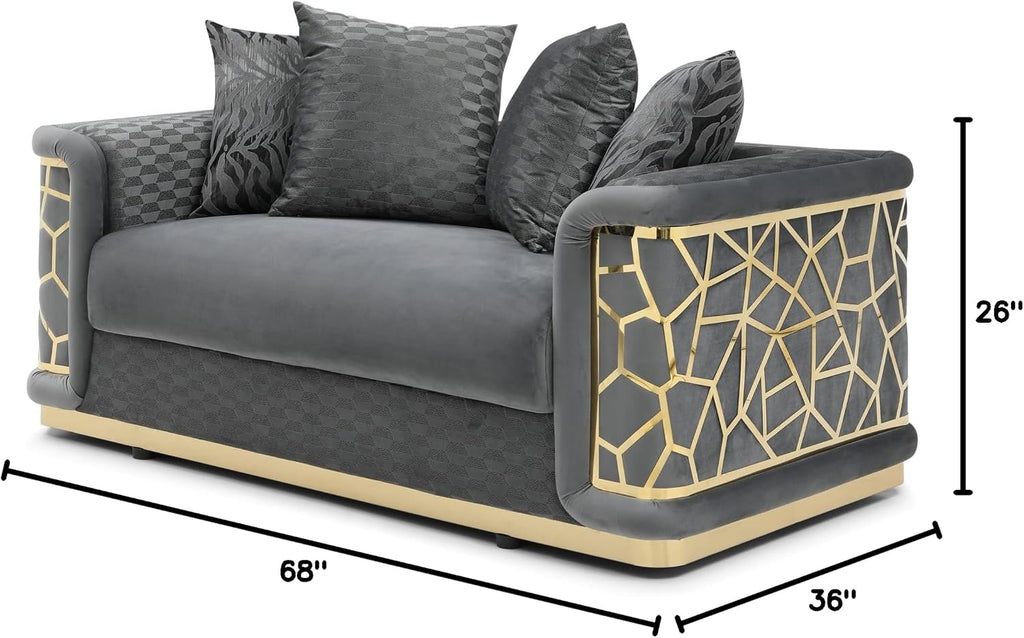 Talia G0990A-L Loveseat Dark Gray