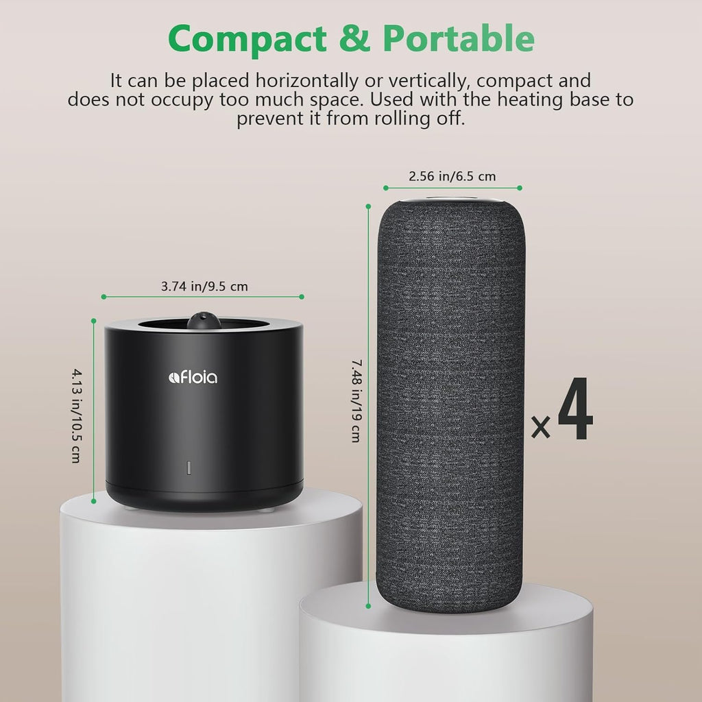 Rechargeable Cordless Gun Safe Dehumidifier with Heating Base, Mini Quiet Portable Dehumidifier for Spaces Like Room