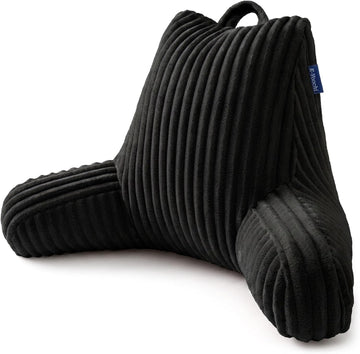 Reading Pillow for Sitting up in Bed, Adjustable Memory Foam Bed Rest Pillow, Wide-wale Plush Cover Machine Washable