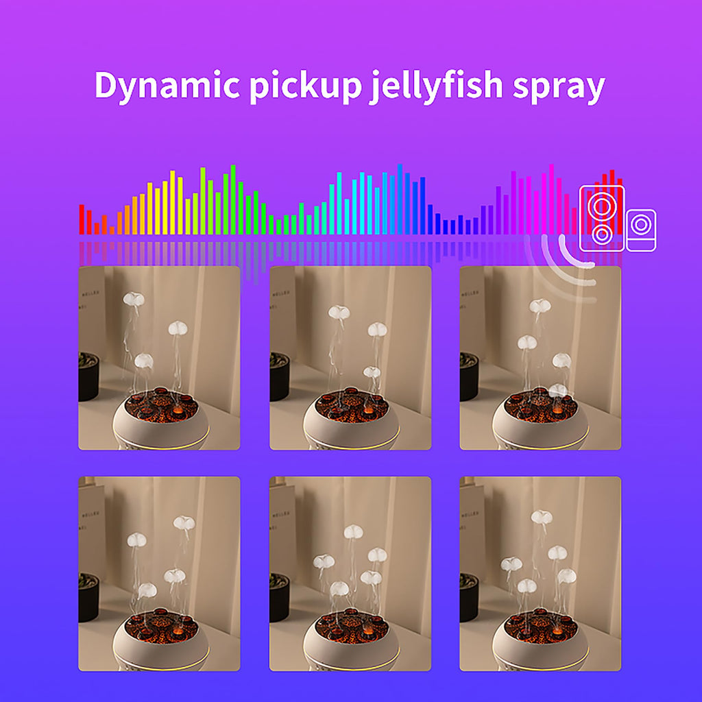 Jellyfish Essential Oil Diffuser, Music Sync Humidifier