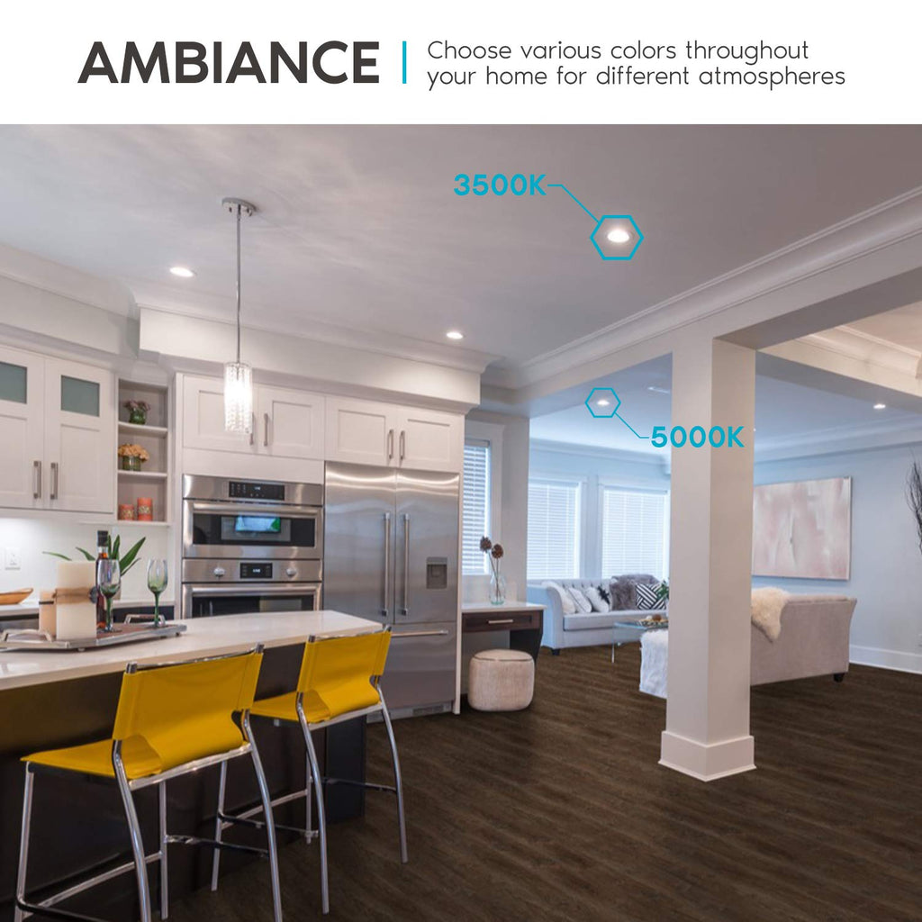 4 Inch Ultra Thin Square LED Recessed Lighting (4 Pack)