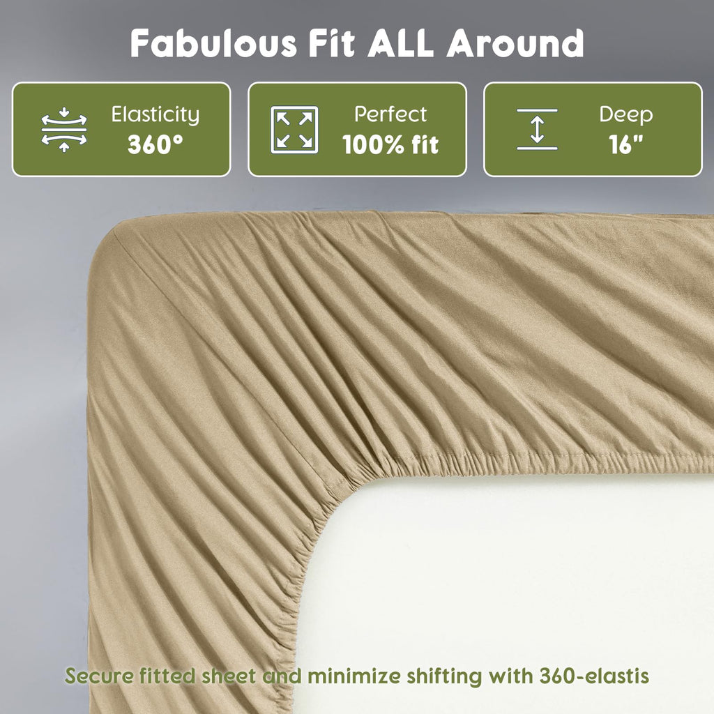 100% Egyptian Cotton Sheets King Size, 600 Thread Count