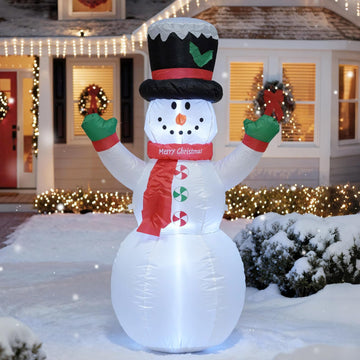 4 FT Christmas Snowman Inflatables Blow up Snow Man Decoration