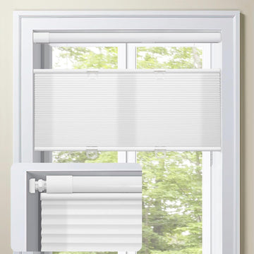 No Drill Top Down Bottom Up Cellular Shades Cordless No Tools Blinds